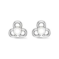 Amelia White Gold Pearl Stud Earrings Design for daily use 