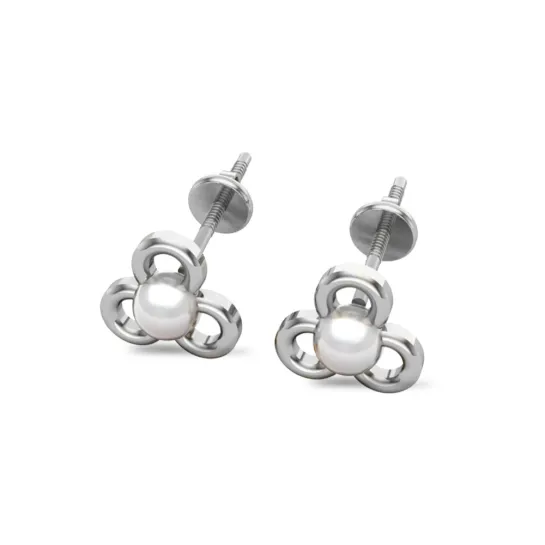 Amelia White Gold Pearl Stud Earrings Design for daily use Amelia White Gold Pearl Stud Earrings Design for daily use