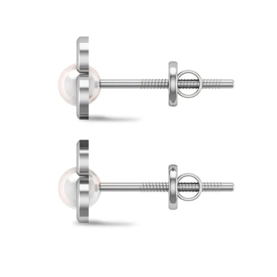 Amelia White Gold Pearl Stud Earrings Design for daily use Amelia White Gold Pearl Stud Earrings Design for daily use