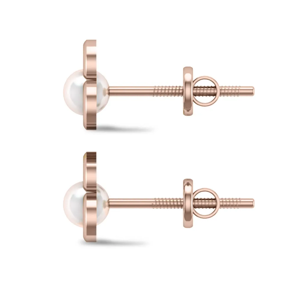 Amelia White Gold Pearl Stud Earrings Design for daily use Amelia White Gold Pearl Stud Earrings Design for daily use
