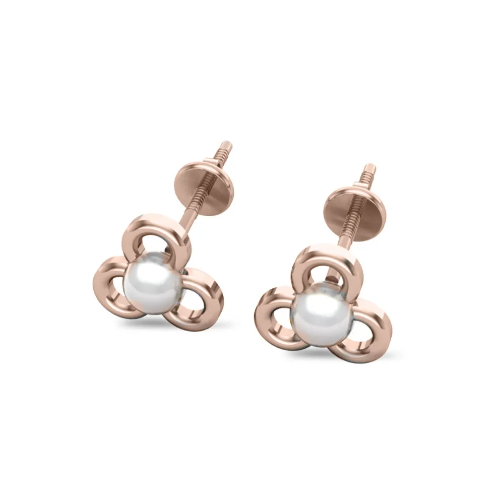 Amelia White Gold Pearl Stud Earrings Design for daily use Amelia White Gold Pearl Stud Earrings Design for daily use