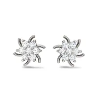 Hailey White Gold Earrings