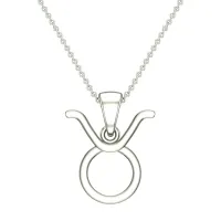 Celtic Taurus White Gold Zodiac Pendant Desgins For Female 