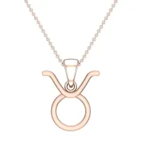 Celtic Taurus Rose Gold Zodiac Pendant Designs For Female 