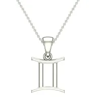 Grace Gemini White Gold Zodiac Pendant Designs For Female