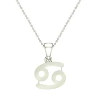 Jace Cancer White Gold Zodiac Pendant Designs For Female