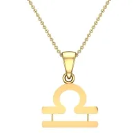 Abby Libra Yellow Gold Zodiac Pendant Designs for female