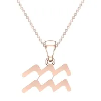 Wren Aquarius Rose Gold Zodiac Pendant