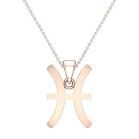 Luna Pisces Rose Gold Zodiac Pendant Designs For Female