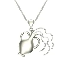 Caleb Aquarius White Gold Zodiac Pendant Designs For Female