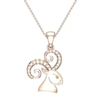 Iris Aries Rose Gold Zodiac Pendant Designs For Female