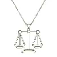 Arya Libra White Gold Zodiac Pendant Designs For Female