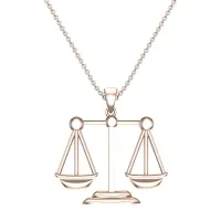 Arya Libra Rose Gold Zodiac Pendant Designs For Female