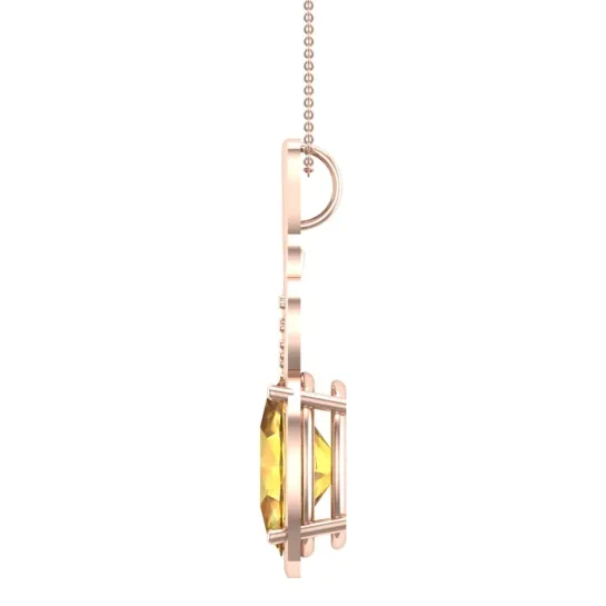 Westley Diamond and Citrine Gold Pendant Westley Diamond and Citrine Gold Pendant