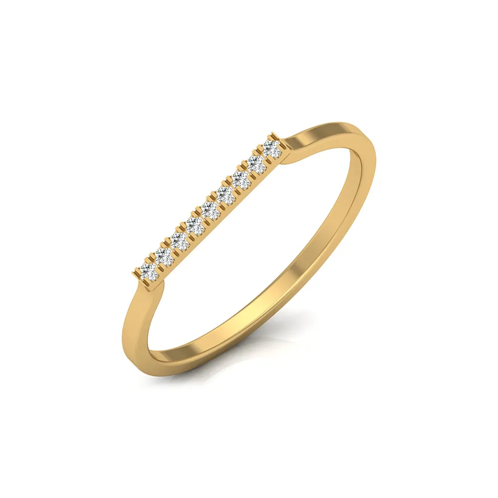 Mukta Yellow Gold Diamond Ring
