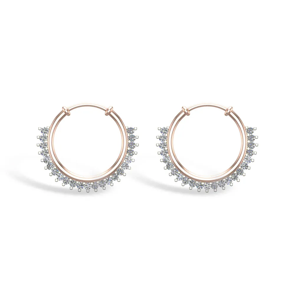 Mahisa Yellow Gold Diamond Hoop Earrings Mahisa Yellow Gold Diamond Hoop Earrings