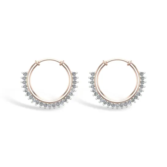 Mahisa Yellow Gold Diamond Hoop Earrings Mahisa Yellow Gold Diamond Hoop Earrings