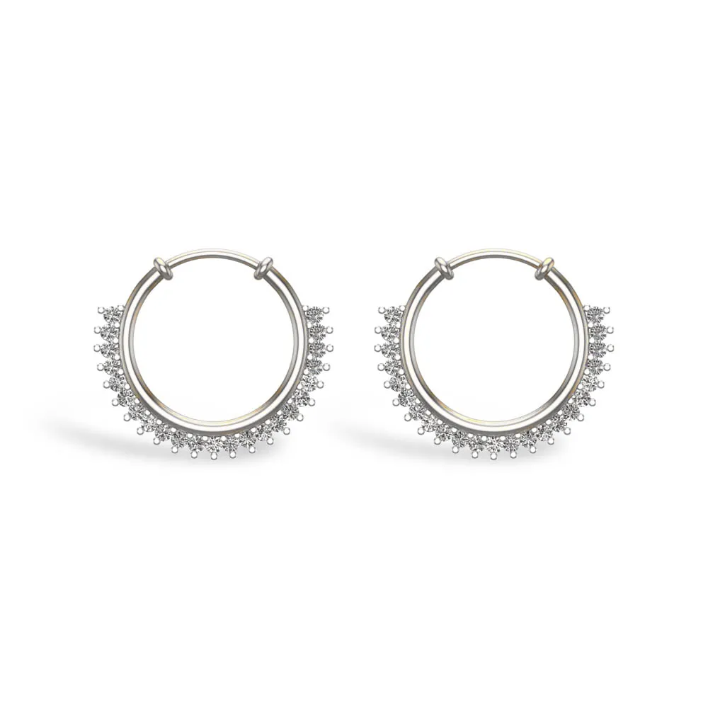 Mahisa Yellow Gold Diamond Hoop Earrings Mahisa Yellow Gold Diamond Hoop Earrings