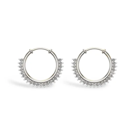 Mahisa Yellow Gold Diamond Hoop Earrings Mahisa Yellow Gold Diamond Hoop Earrings