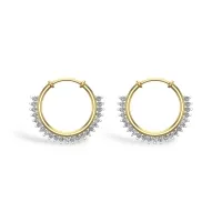 Mahisa Yellow Gold Diamond Hoop Earrings