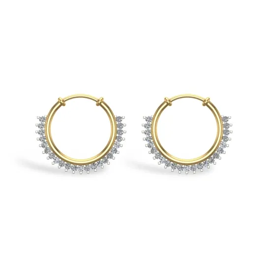 Mahisa Yellow Gold Diamond Hoop Earrings Mahisa Yellow Gold Diamond Hoop Earrings