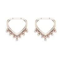 Diva Rose Gold Hoop Earrings