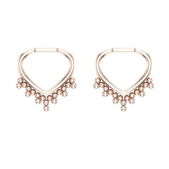 Diva Rose Gold Hoop Earrings