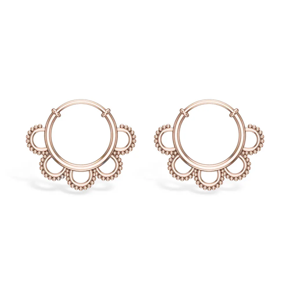 Flora White Gold Hoop Earrings Flora White Gold Hoop Earrings