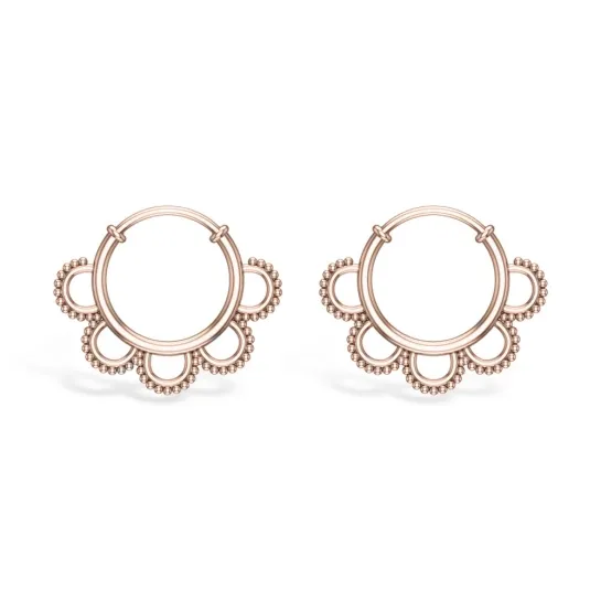 Flora White Gold Hoop Earrings Flora White Gold Hoop Earrings