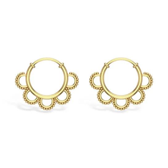 Flora White Gold Hoop Earrings Flora White Gold Hoop Earrings