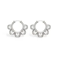 Abrik White Gold Hoop Earrings