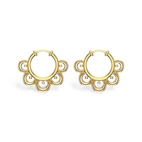 Abrik Yellow Gold Hoop Earrings Abrik Yellow Gold Hoop Earrings
