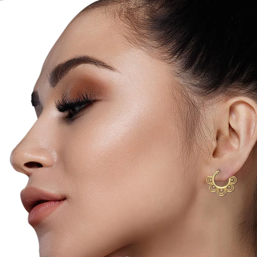 Abrik Yellow Gold Hoop Earrings Abrik Yellow Gold Hoop Earrings
