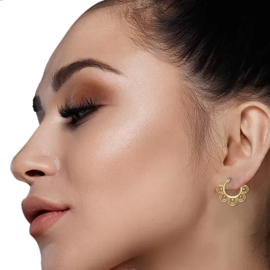 Abrik Yellow Gold Hoop Earrings Abrik Yellow Gold Hoop Earrings
