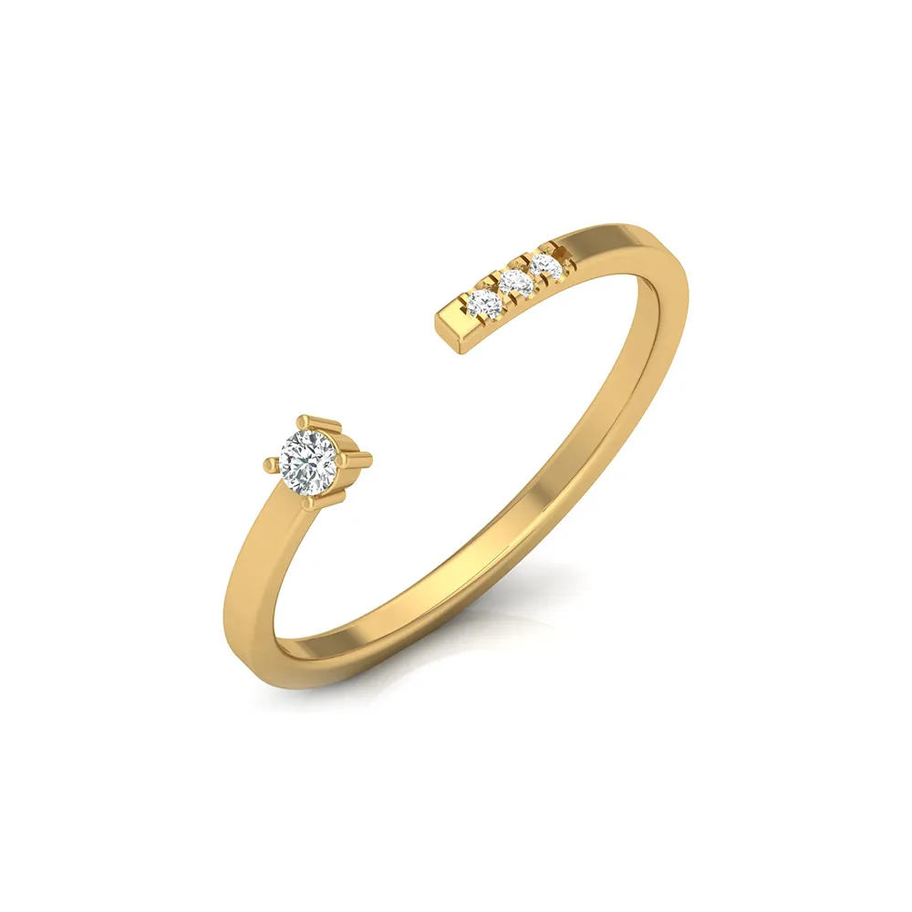 Kashvi Yellow Gold Diamond Ring Kashvi Yellow Gold Diamond Ring