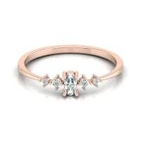Aashvi Rose Gold Diamond Ring