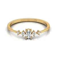 Aashvi Yellow Gold Diamond Ring