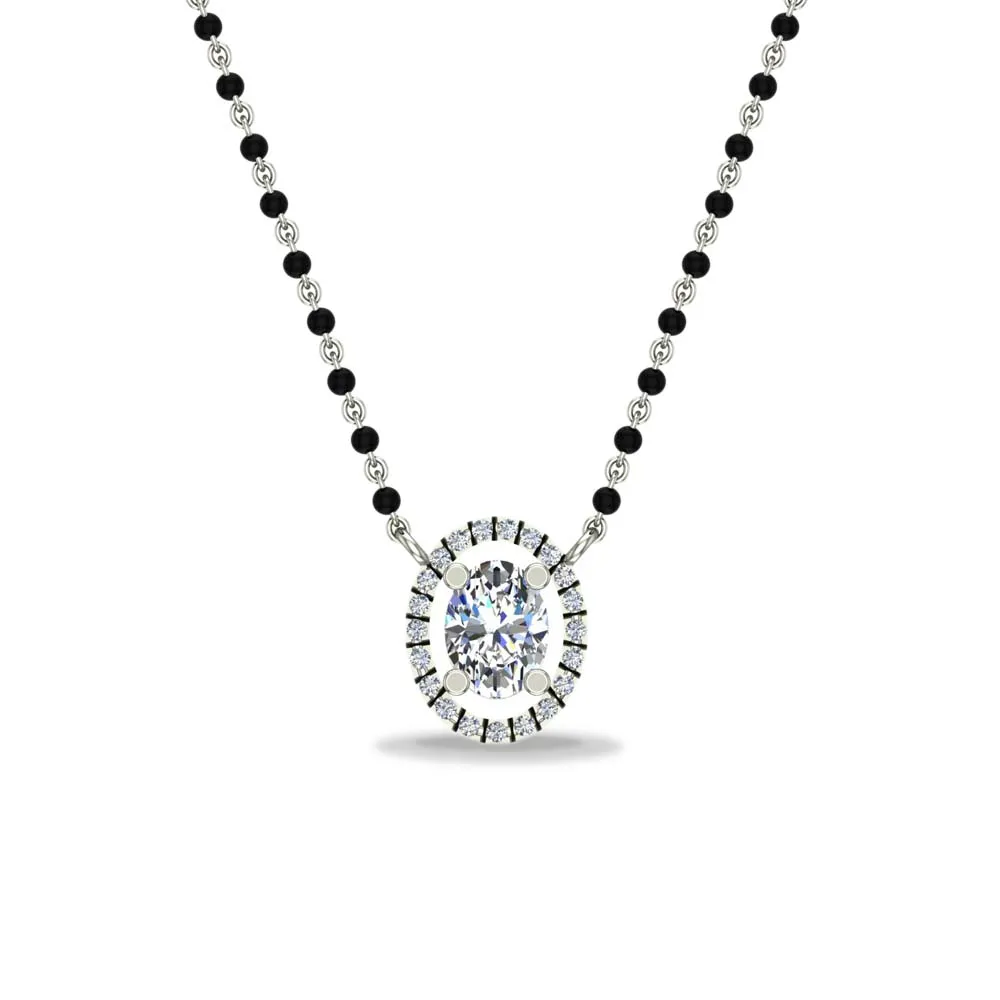 Lustrous Oval Mangalsutra Pendant