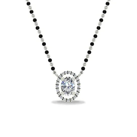 Lustrous Oval Mangalsutra Pendant