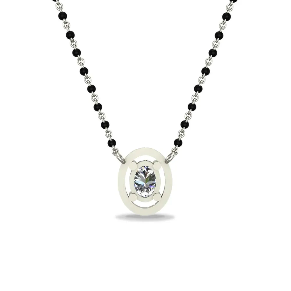 Lustrous Oval Mangalsutra Pendant