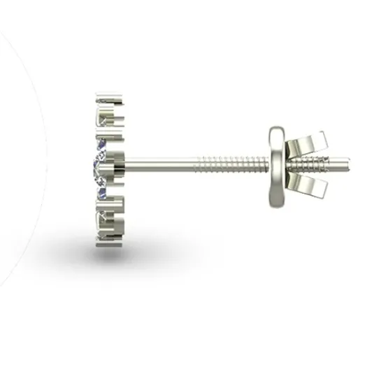 Siya White Gold Diamond Stud Earrings Siya White Gold Diamond Stud Earrings