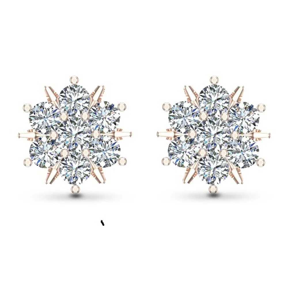 Siya White Gold Diamond Stud Earrings Siya White Gold Diamond Stud Earrings