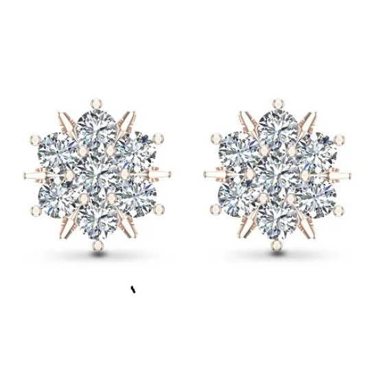Siya White Gold Diamond Stud Earrings Siya White Gold Diamond Stud Earrings