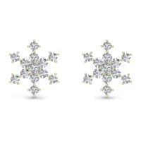 Akiko Yellow Gold Diamond Stud Earring
