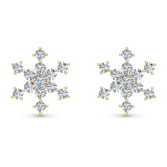 Akiko Yellow Gold Diamond Stud Earring Akiko Yellow Gold Diamond Stud Earring