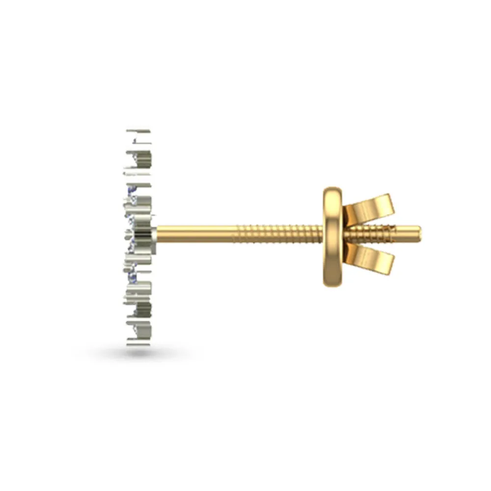 Akiko Yellow Gold Diamond Stud Earring Akiko Yellow Gold Diamond Stud Earring