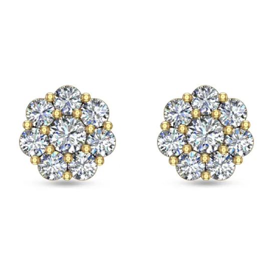 Leesa Rose Gold Diamond Stud Earrings Leesa Rose Gold Diamond Stud Earrings