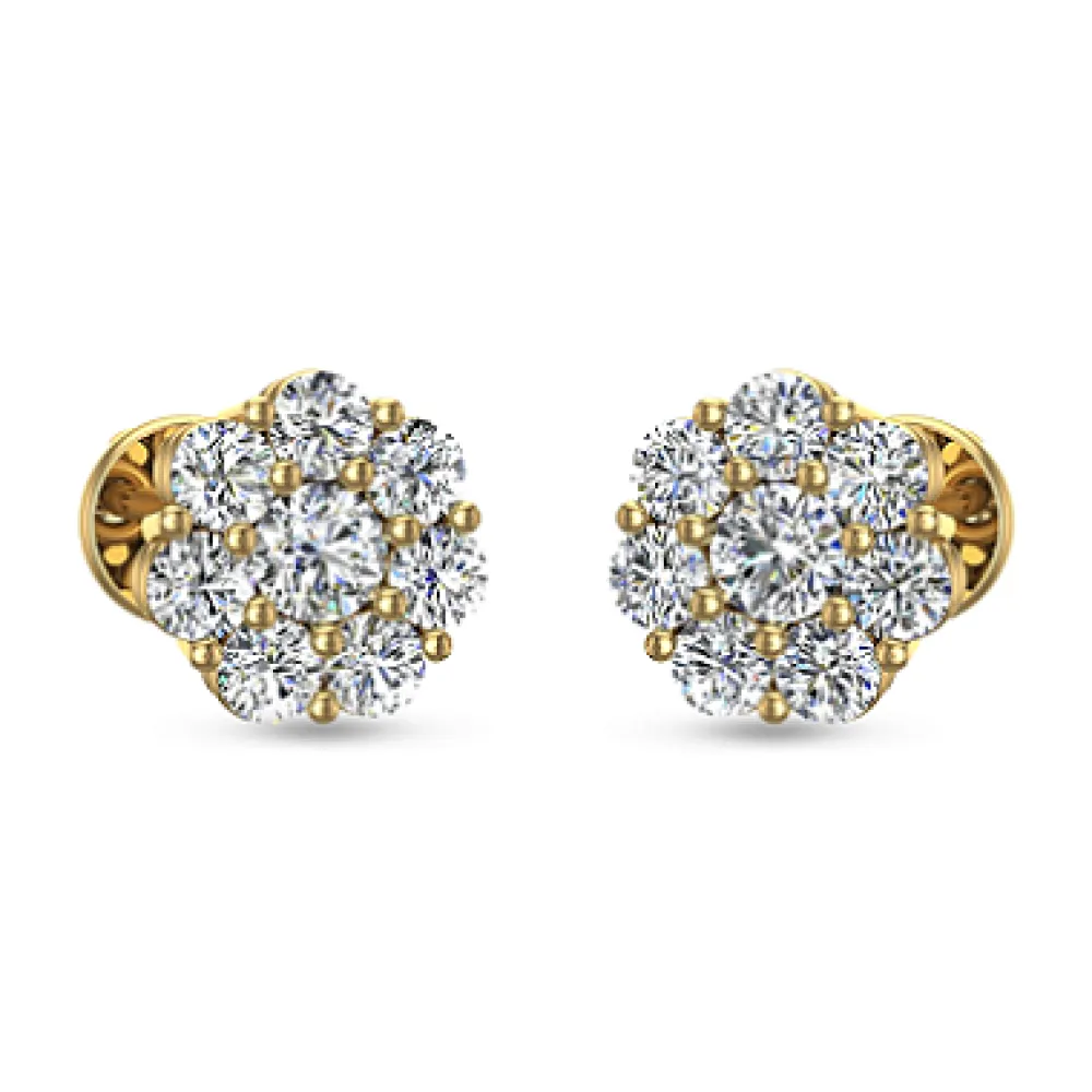 Leesa Rose Gold Diamond Stud Earrings Leesa Rose Gold Diamond Stud Earrings