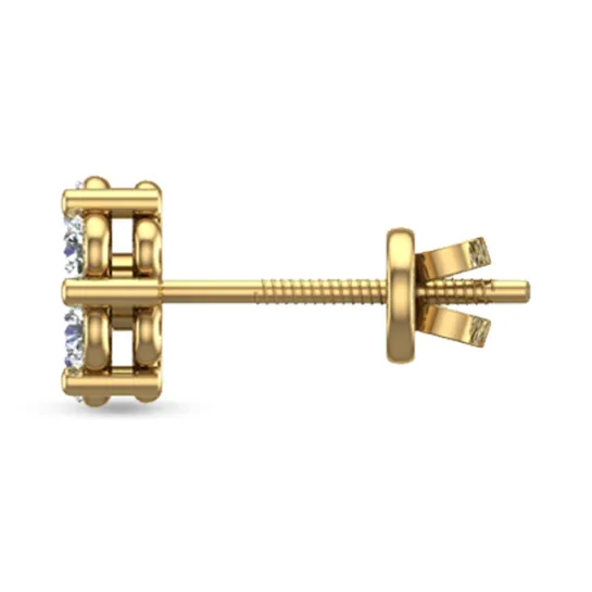 Leesa Rose Gold Diamond Stud Earrings Leesa Rose Gold Diamond Stud Earrings