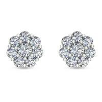 Leesa White Gold Diamond Stud Earrings
